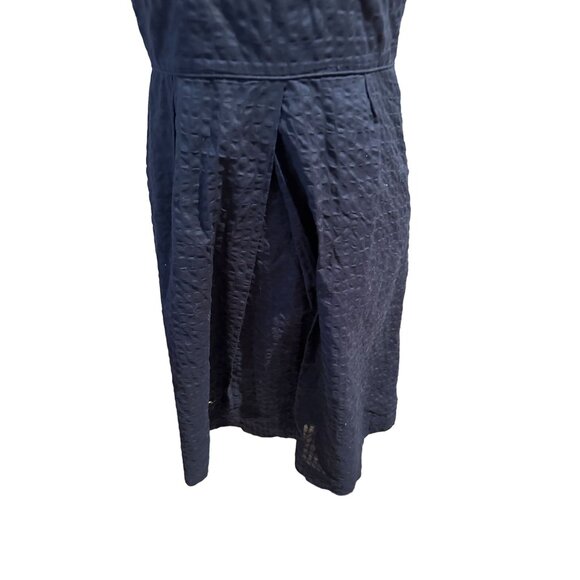 J CREW Navy Blue Cotton Blend Dress Size 10 - Picture 6 of 7